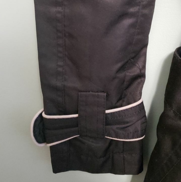 Seductions black trench coat with white trim - Picture 5 of 10